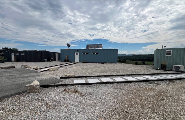 Stunning River View Shipping Container near Eureka Springs