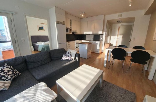 Stylish 1-bedroom apartment with Sauna nearby Airport