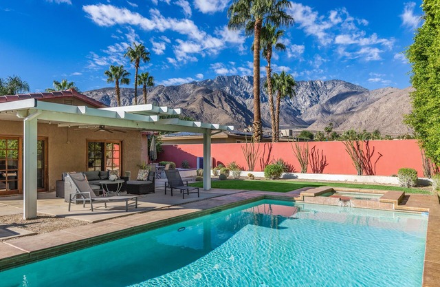 Stylish, dog-friendly home with private pool, pool spa, enclosed yard & grill