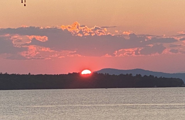 Sunsets over Sebago Lake