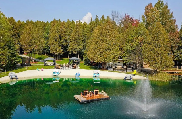 Surrounded by 10 acres of forested landscape, Fraser Beach Resort is the ideal getaway for families!