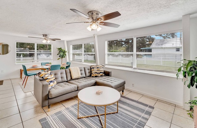 Sustainable Suncoast getaway with large fenced yard, AC, & W/D - dog-friendly