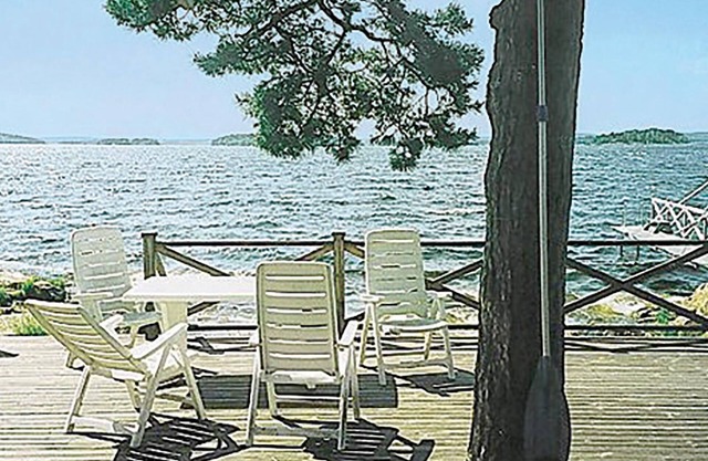 The cozy cottage is located by the lake Mjörn, where you can swim and fish well.