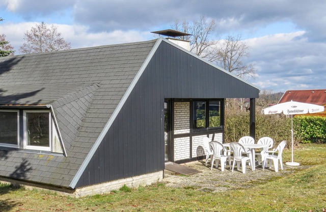 The detached vacation home with garden and spacious terrace is located in the forest holiday park in