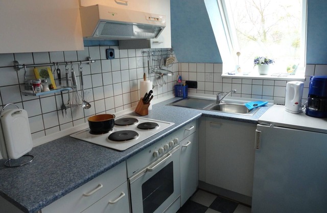 This modern and cosily furnished top floor flat is located in the owner's house.