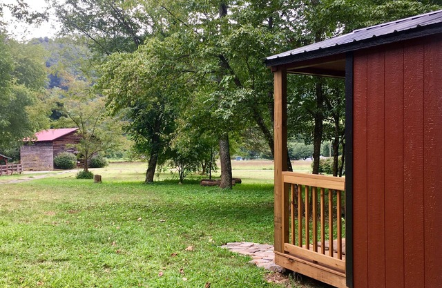 Tiny cabin by the creek