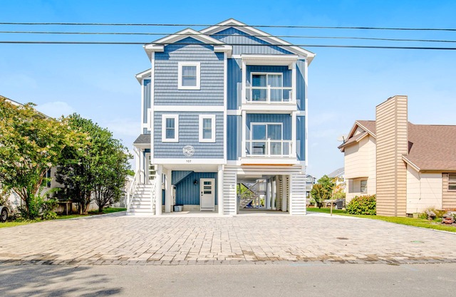 Town of South Bethany canal-front home with dock & decks - two blocks to beach