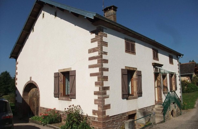 Typical quiet house with fireplace and garage