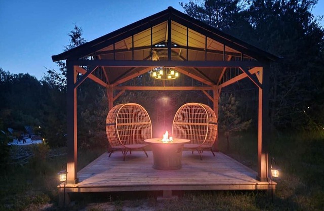 Unique bell-tent glamping experience in the Oak Ridges Moraine Forest.