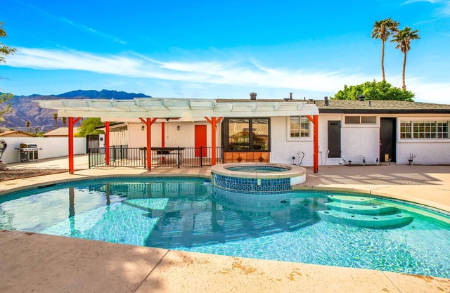 Updated mid-century gem with private pool, spa, gas grill, and free WiFi