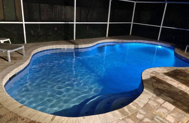 Vacation Beach House with the heated private pool.