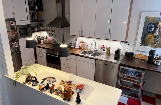 Vibrant neighbourhood in the heart of popular Södermalm. Safe and central street