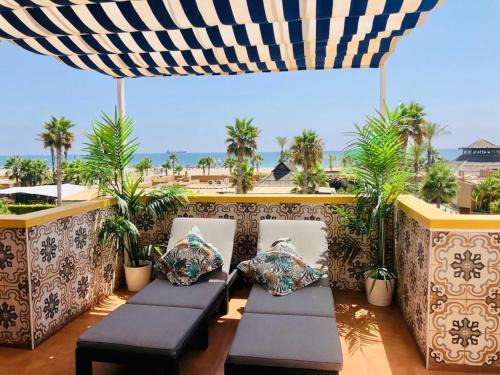 Vera Beach Apartment | Ático de lujo en primera línea 2 balcones con vistas al mar, Vera Playa