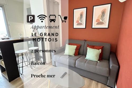 Le Couchant Apartment | 050 - Le Grand Mottois Studio, 2pers - 100m plage