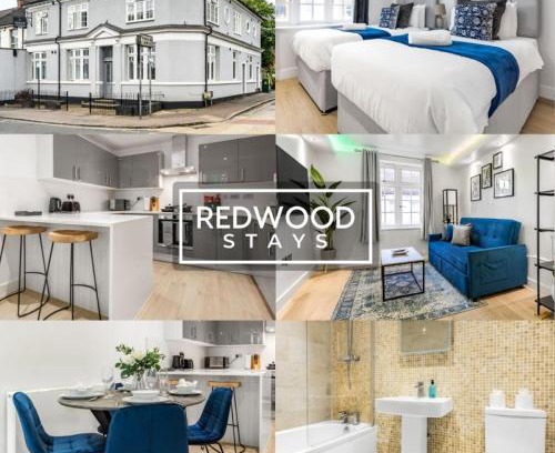 Rushmoor District Apartment | 1 Bed 1 Bath Town Center Apartments For Corporates & Contractors, WiFi, Netflix and Parking on Selected Units By REDWOOD STAYS