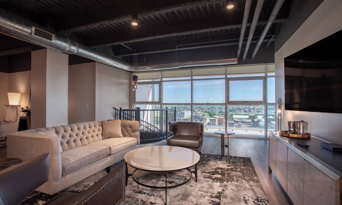 Downtown Buffalo Condo | 1 Bedroom Luxury Bi-Level Condo in Downtown Buffalo - Rooftop Bar, Bowling Alley