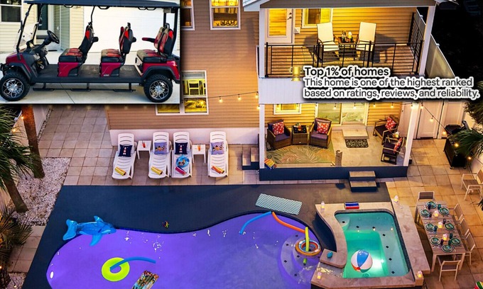 Crystal Beach Villa | #1 Destin home, Saltwater spa & pool, Beach@2min walk, Golf cart