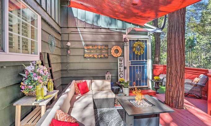 Crestline Cabin | 1 Mi to Lake Gregory: Boho Crestline Cabin