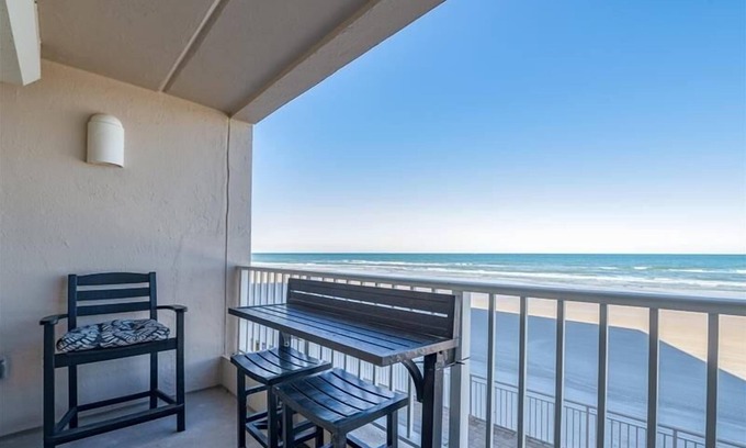 Ponce Inlet Apartment | 109 South Point ** 2 Bedroom 2 Bath Direct Oceanfront on Traffic Free Beach