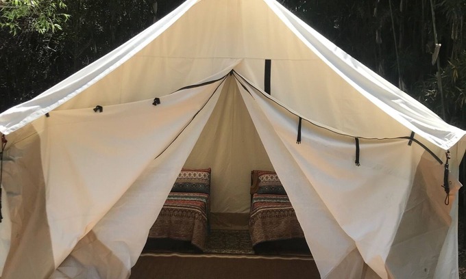 Three Rivers RV Rental | 12x14 Cabin Tent. camping with a little luxury.
