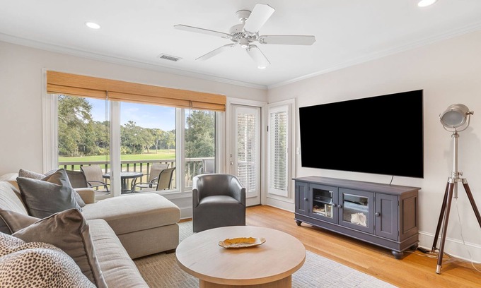 West Beach Village Condo | 1380 Fairway Oaks: 2 Bedrooms, Lovely Golf Views, Close to Beach