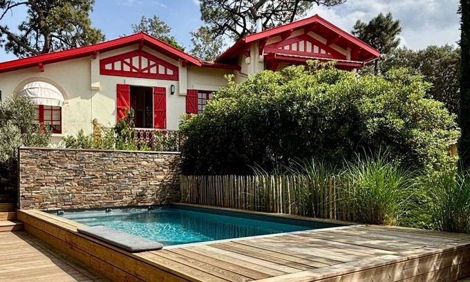 Soulac-sur-Mer House | 157 - Charming Basque Style House with Private Pool