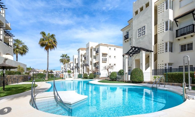 San Luis de Sabinillas Apartment | 18 Nice apt balcony pool view close to Duquesa Golf and Beach Manilva Andalusia
