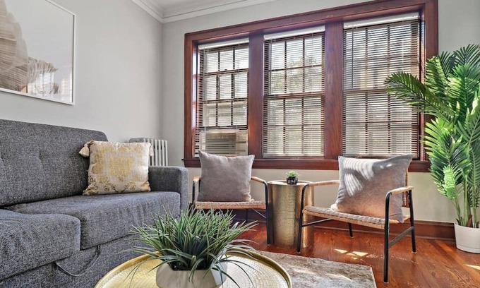 Cragin Apartment | 1BR Contemporary Apt with Laundry Facility