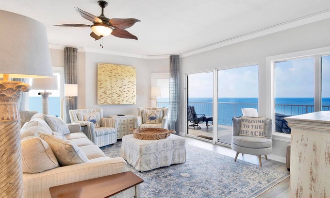 Orange Beach Condo | ~2,140 Sq Ft - East corner condo with views east to west. Large private balcony