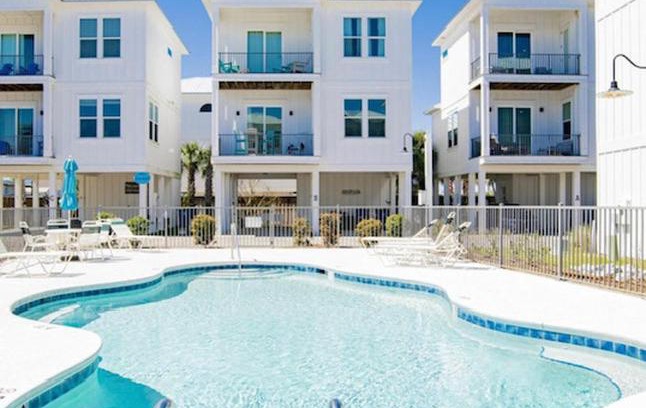 Gulf Shores House | 2 Bedroom Dog Friendly Cottage with Bunks, Sleeps 10, Heated Outdoor Pool, Walk to Beach