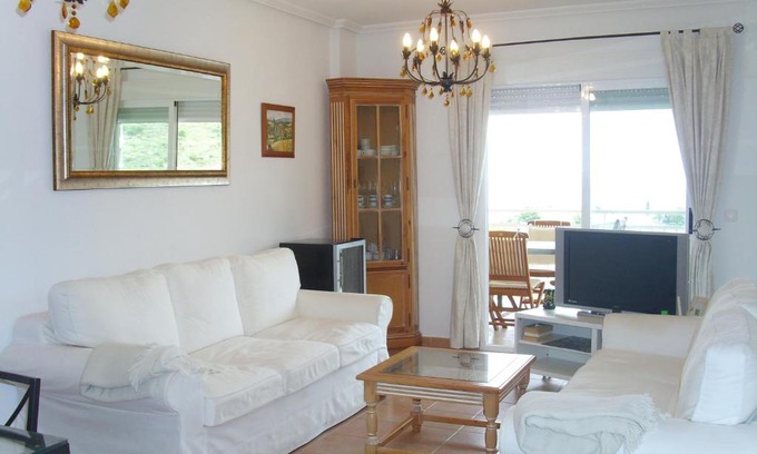 Coveta Fuma Apartment | 2 dorm.A/A.Vista mar.WiFi.Gym.Sauna.Terraza.Parking.