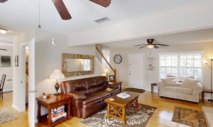 Sopchoppy House | 2-story riverfront home with great views, wraparound decks, dock, kayaks & canoe