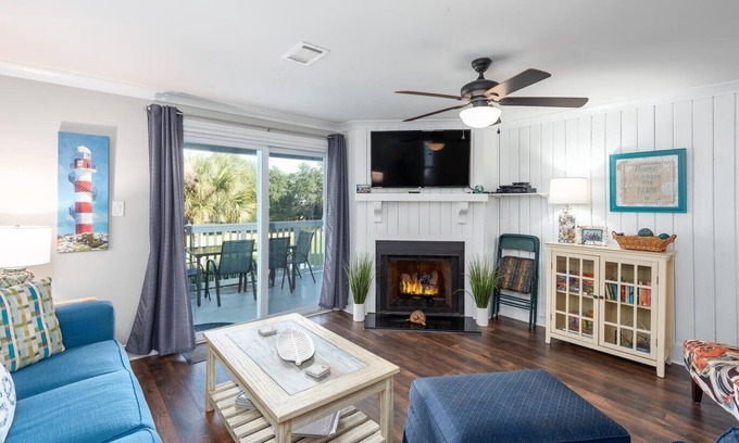 Edisto Island Villa | 256 Driftwood:Beautiful 2nd Floor Villa;Golf Course Views;Beach Cabana Included: Dogs Welcome