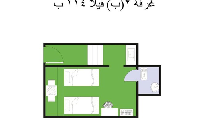 Marina El Alamein Apartment | 2B equipped basement chalet with 2 beds pool view green beach villa 114b