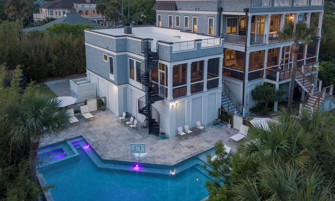 Charleston County House | 💖3 53rd Ave~ Stunning Ocean Views, Pool, Hot Tub, Elevator, Mother-in-law Suite💖