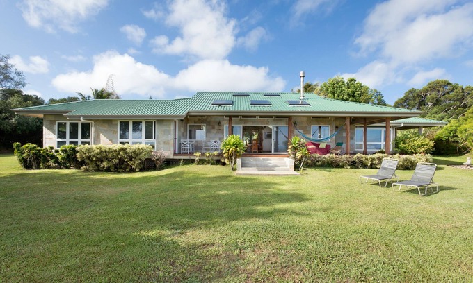Hawi House | 3 bedroom Custom Home on lush 10 acre private estate with sweeping ocean views