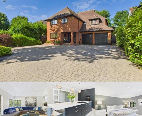 West Byfleet House | 3 beds Luxury Family Home with Self-Check in & Direct Train to London