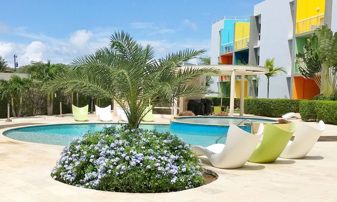 Boegoeroei Apartment | 3 minutes drive away from Eagle Beach. Beautiful Apt 2 bed & 2 bath.