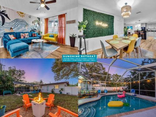 Bradenton House | 3BR Sunshine Retreat with Heated Pool, Cold Plunge and Games