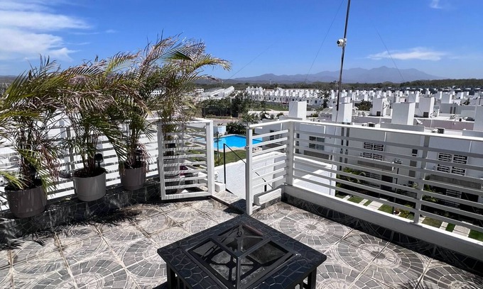 Mezcales Condo | 4 BD/4.5BA Rooftop Garden Condo 15 min from Nuevo Vallarta For Large Families