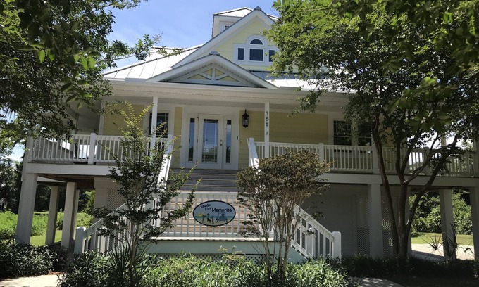 North Litchfield Beach House | 4 Bedroom, 4 Bath Raised Beach House 3 Blocks From the Beach! Golf Cart Included