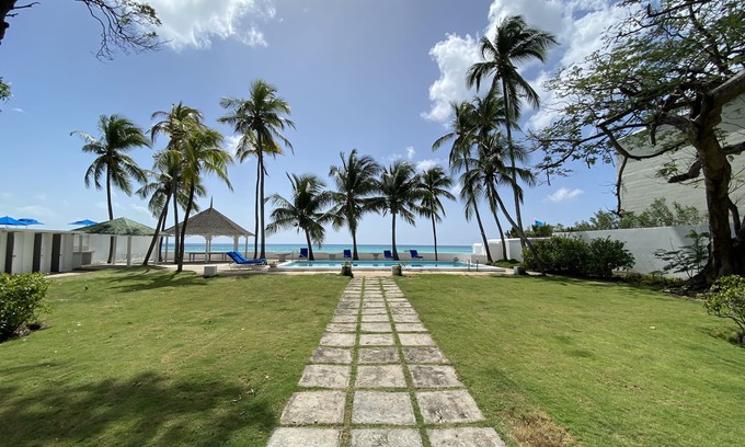 Oistins House | 4 Bedroom Oceanfront Villa - Near St. Lawrence Gap with Private Pool