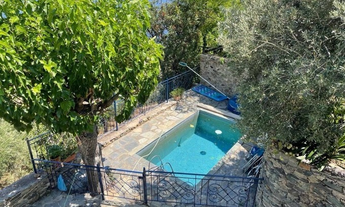Livadi House | 4 bedroom stone villa with pool and sea views in the Peloponnese, Greece