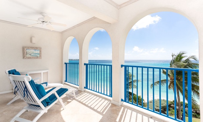 Oistins Condo | #402 Oceanview Beachfront at Maxwell Beach Villas