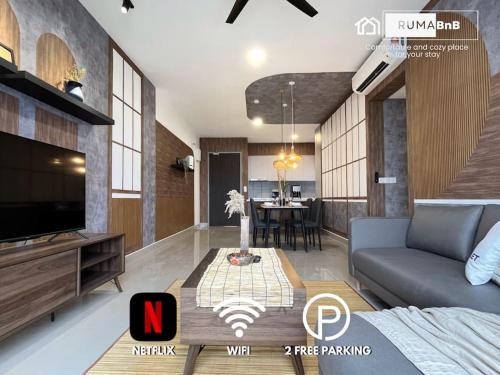 Taman Pertama Apartment | 4BR Family Room MVertica near MRT by RumaBnB