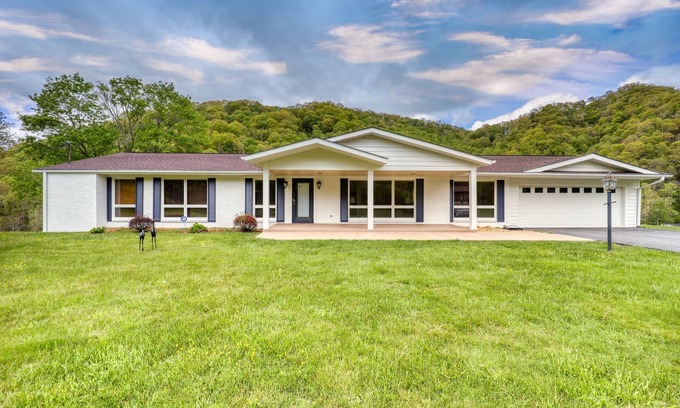 Bakersville House | 5 Acre Modern Mini-Farm Property with Mountain Views and Lengthy Trout Waters