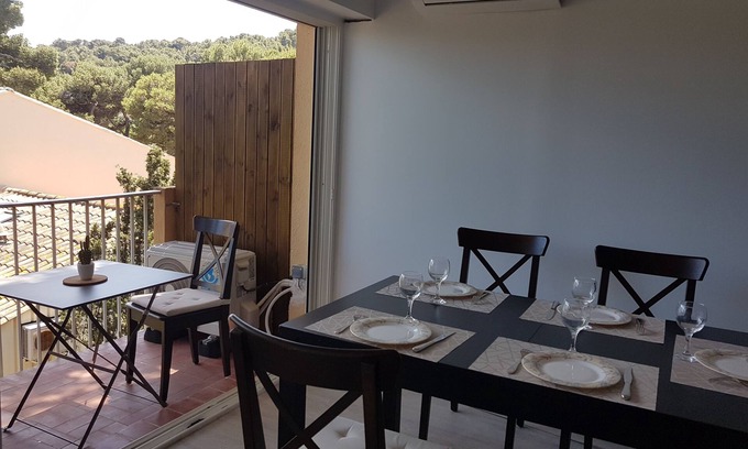 La Franqui Apartment | 5 people Sea view terrace in the heart of the resort