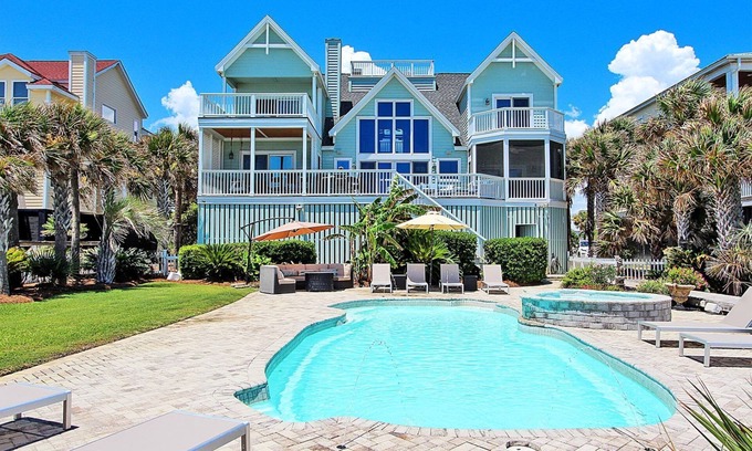 Isle of Palms House | 510 Ocean Blvd-Oceanfront, Pet friendly,Private Pool, Elevator,Screened Porch