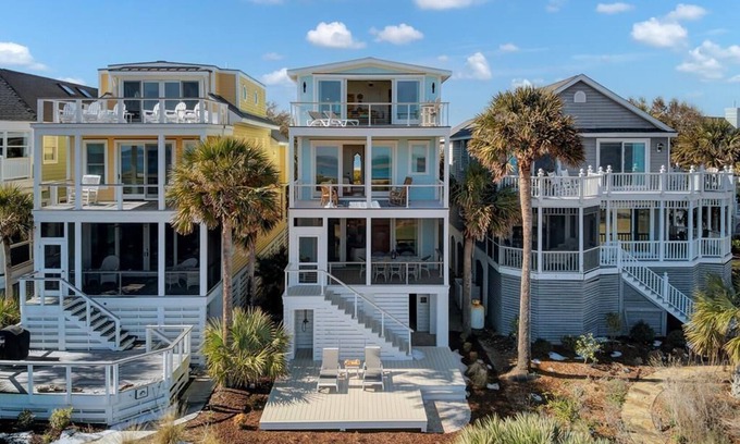 Charleston County House | 52 Ocean Point-New Oceanfront Home-New Listing-5 Bedrooms-Five Baths-Absolutely Stunning Views in.