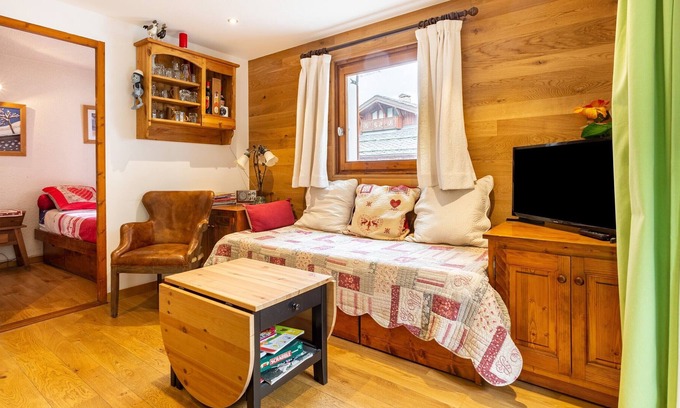 Le Praz Apartment | 54 M² With Garden In The Center/Near The Slopes